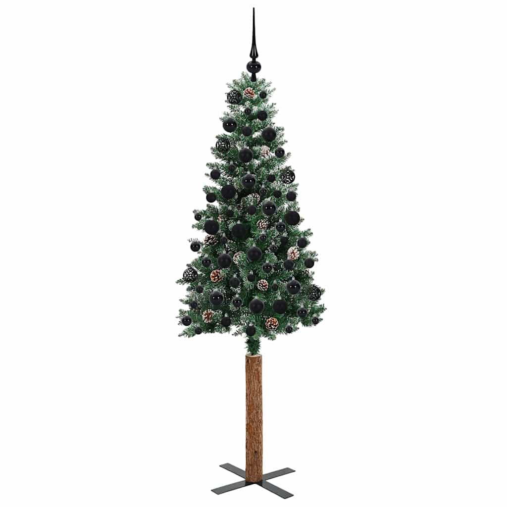 Sapin de Noël mince avec 300 LED Vert et blanc 180 cm - XIOS