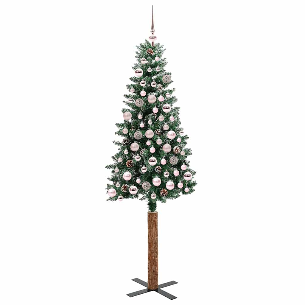 Sapin de Noël mince avec 300 LED Vert et blanc 180 cm - XIOS
