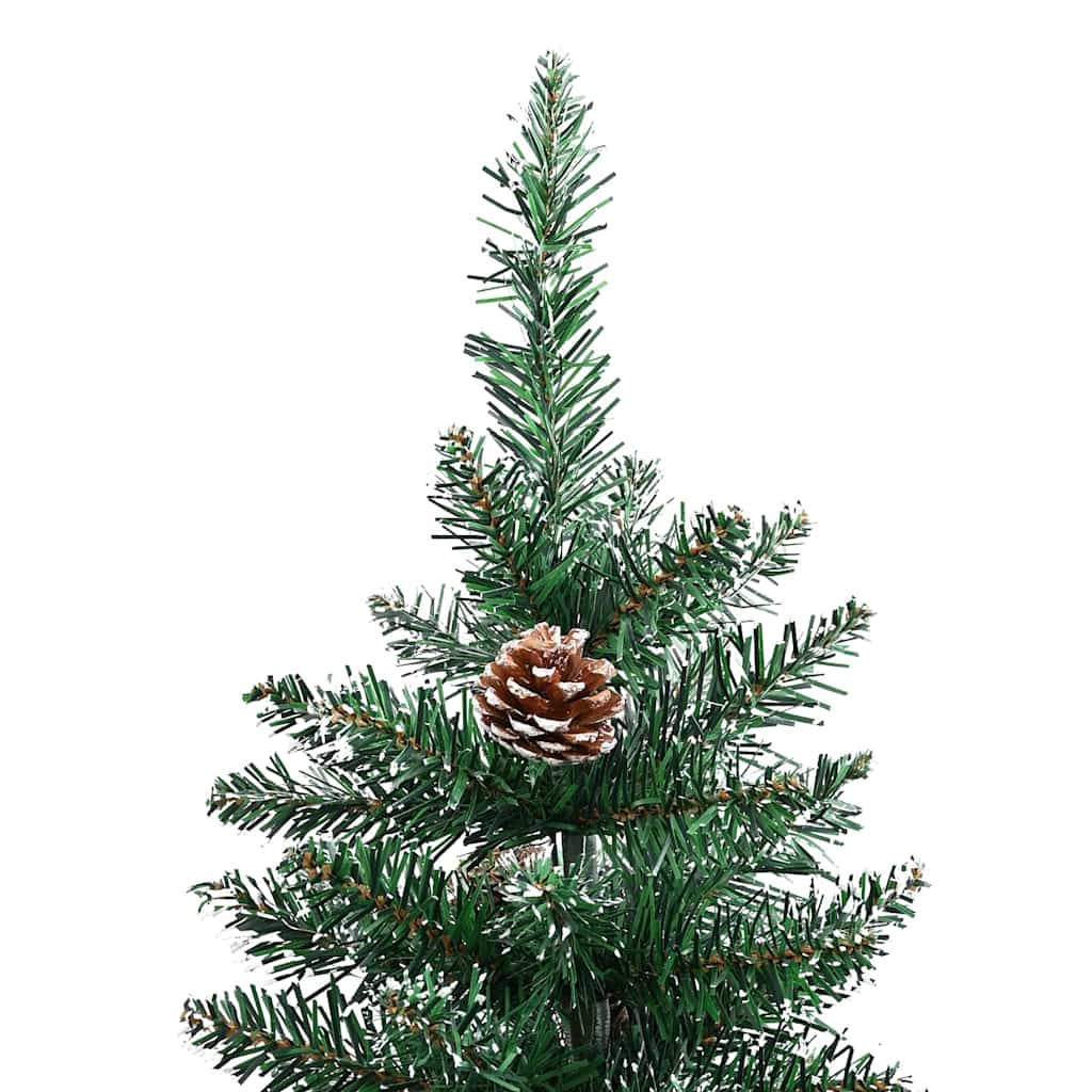 Sapin de Noël mince Vert 180 cm PVC et bois de pin massif - XIOS
