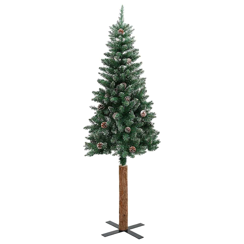 Sapin de Noël mince Vert 180 cm PVC et bois de pin massif - XIOS