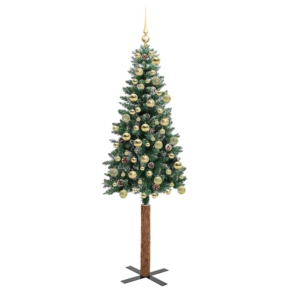 Sapin de Noël mince avec 300 LED Vert et blanc 180 cm - XIOS