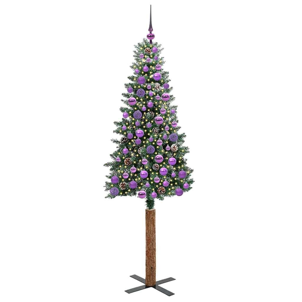 Sapin de Noël mince avec 300 LED Vert et blanc 180 cm - XIOS