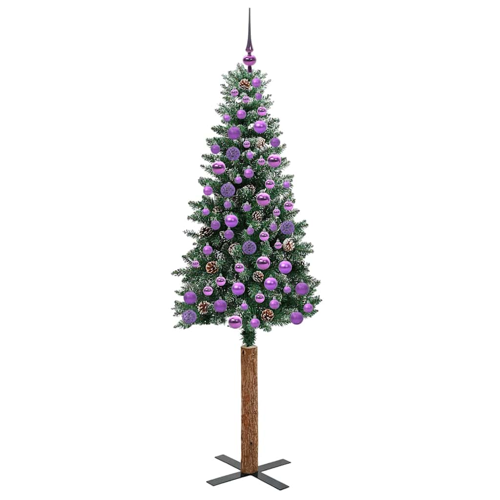 Sapin de Noël mince avec 300 LED Vert et blanc 180 cm - XIOS