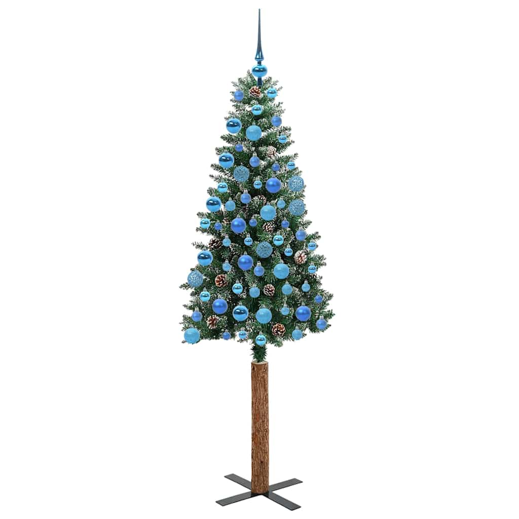 Sapin de Noël mince avec 300 LED Vert et blanc 180 cm - XIOS
