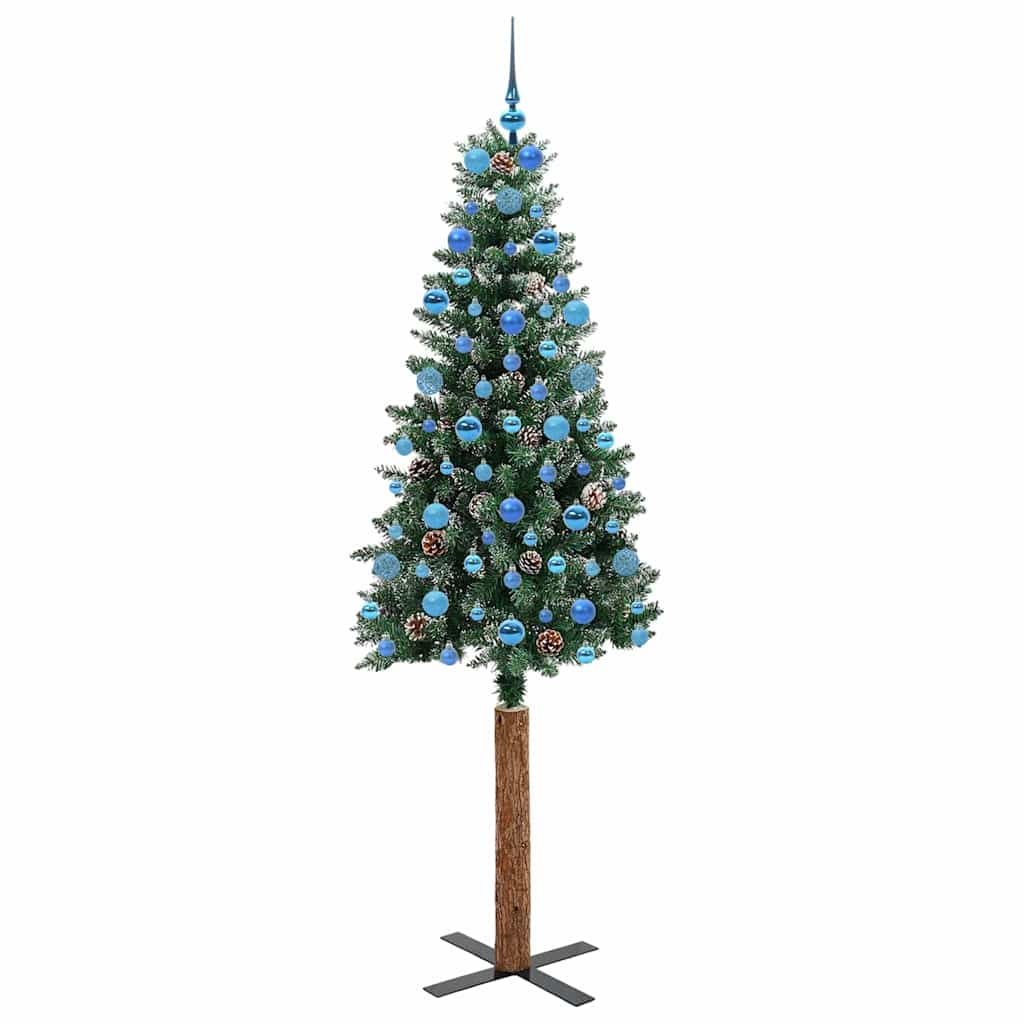 Sapin de Noël mince avec 300 LED Vert et blanc 210 cm - XIOS