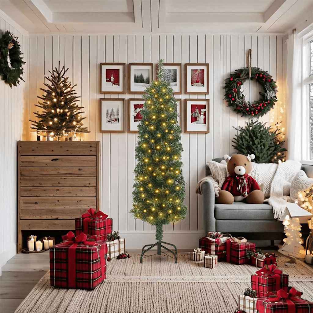 Sapin de Noël artificiel Vert 180 cm PVC et acier et plastique - XIOS