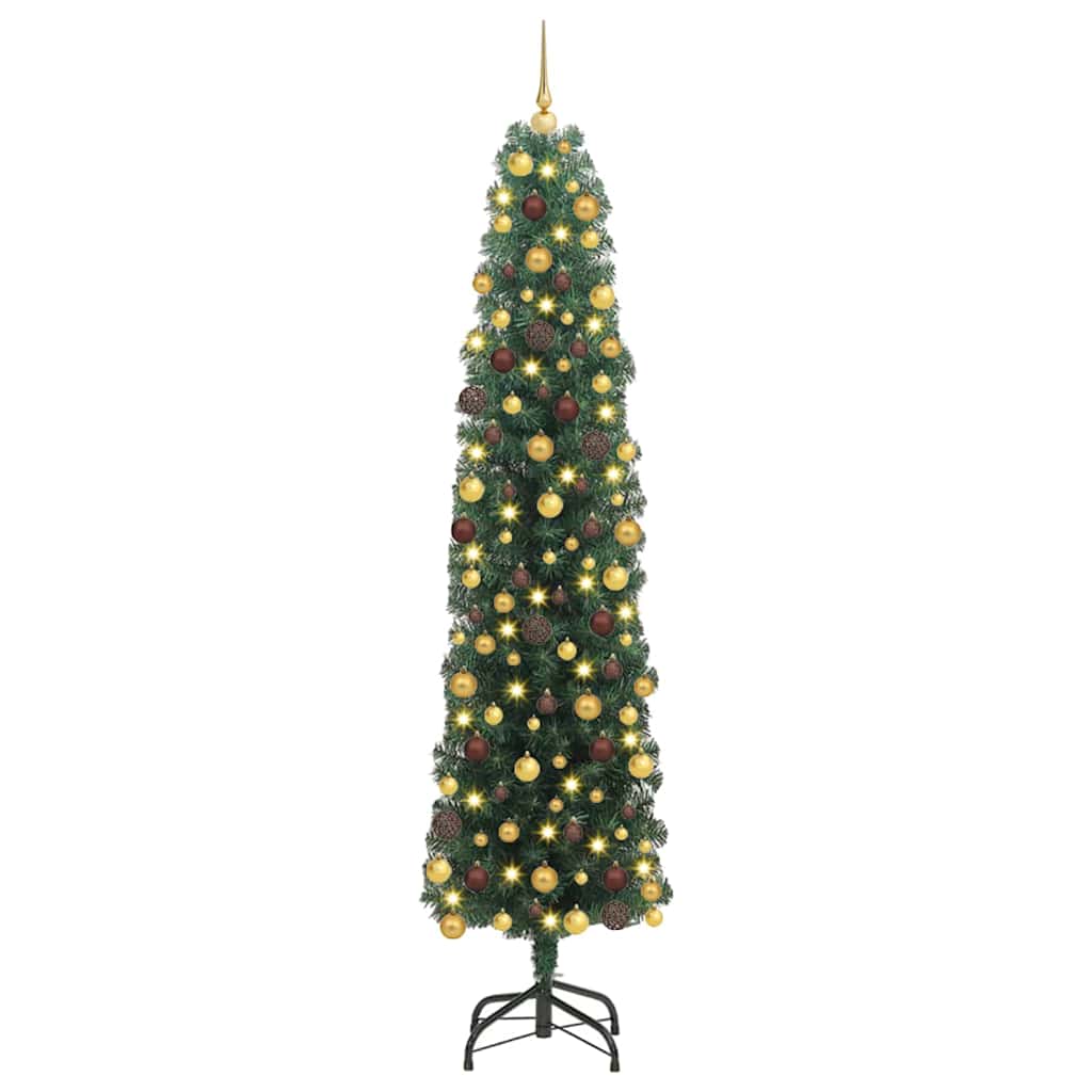 Sapin de Noël artificiel Vert 180 cm PVC et acier et plastique