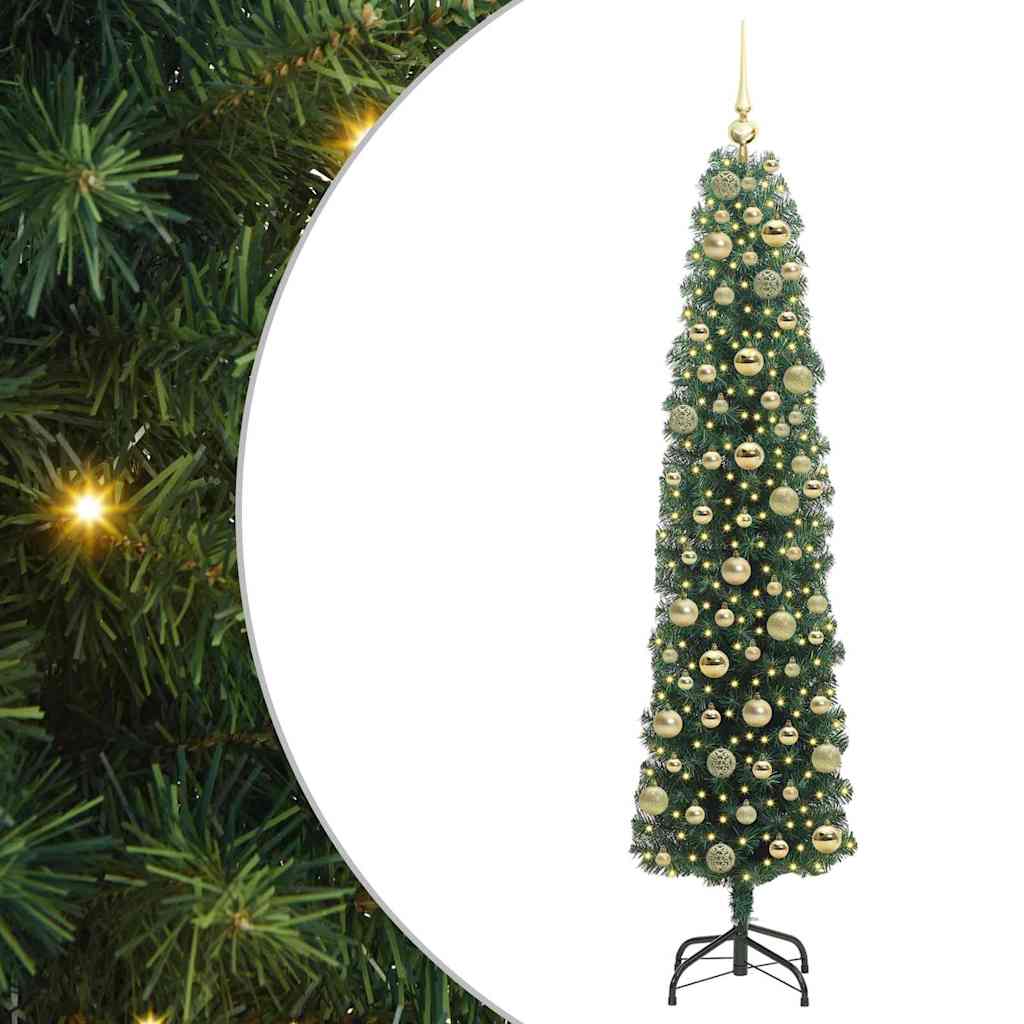 Sapin de Noël artificiel Vert 180 cm PVC et acier et plastique - XIOS