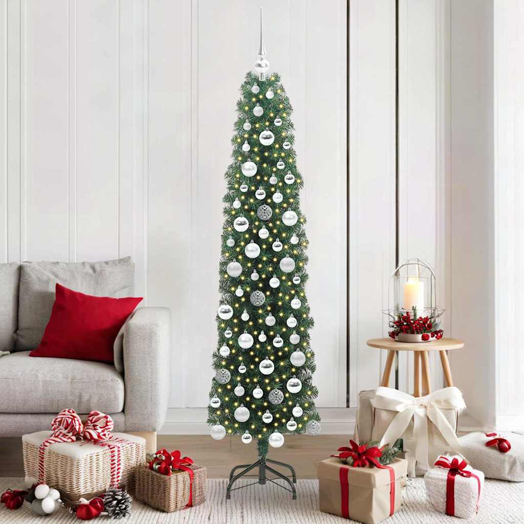 Sapin de Noël artificiel Vert 180 cm PVC et acier et plastique - XIOS