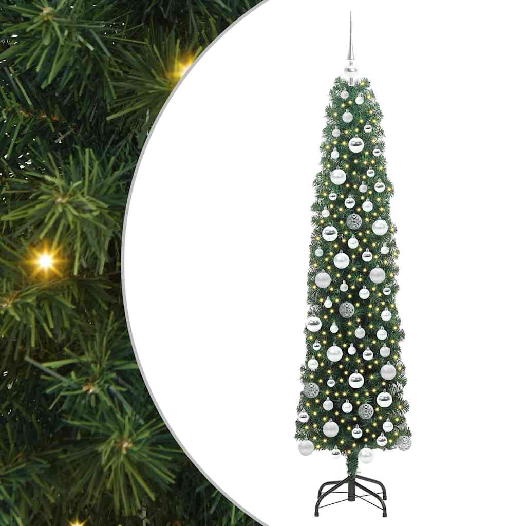 Sapin de Noël artificiel Vert 180 cm PVC et acier et plastique - XIOS