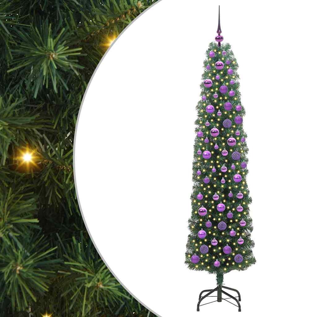 Sapin de Noël artificiel Vert 180 cm PVC et acier et plastique - XIOS