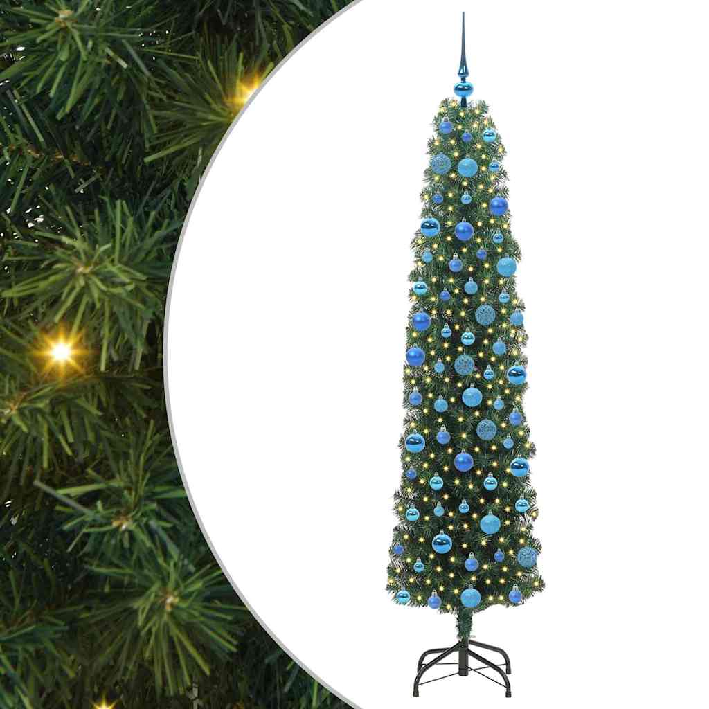 Sapin de Noël artificiel Vert 180 cm PVC et acier et plastique - XIOS