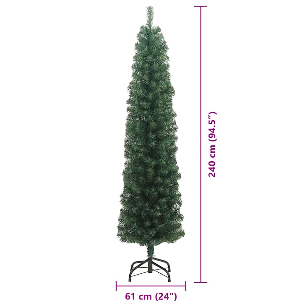 Sapin de Noël artificiel Vert 240 cm PVC et acier et plastique - XIOS