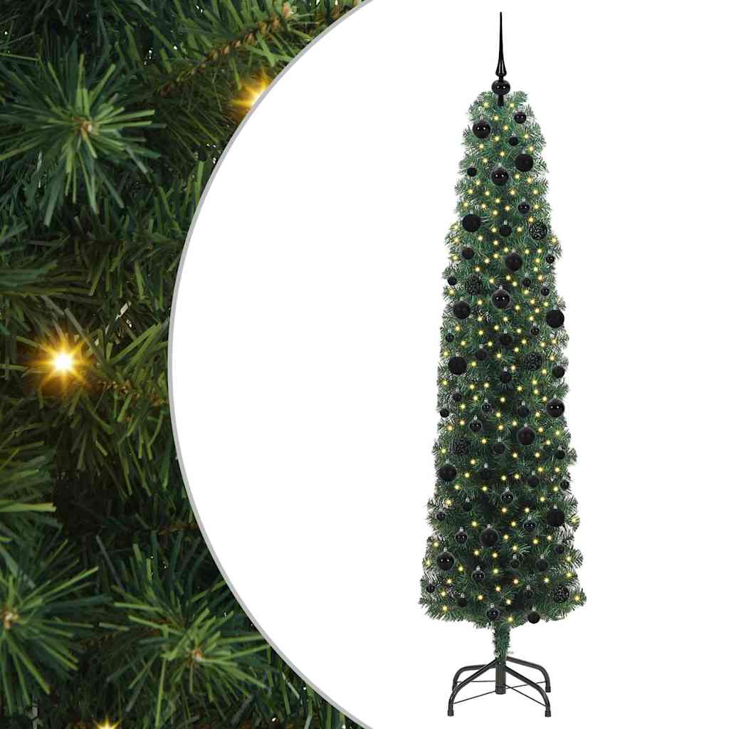 Sapin de Noël artificiel Vert 240 cm PVC et acier et plastique - XIOS