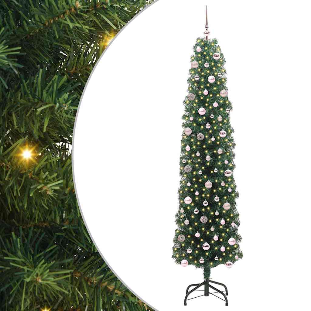 Sapin de Noël artificiel Vert 240 cm PVC et acier et plastique - XIOS