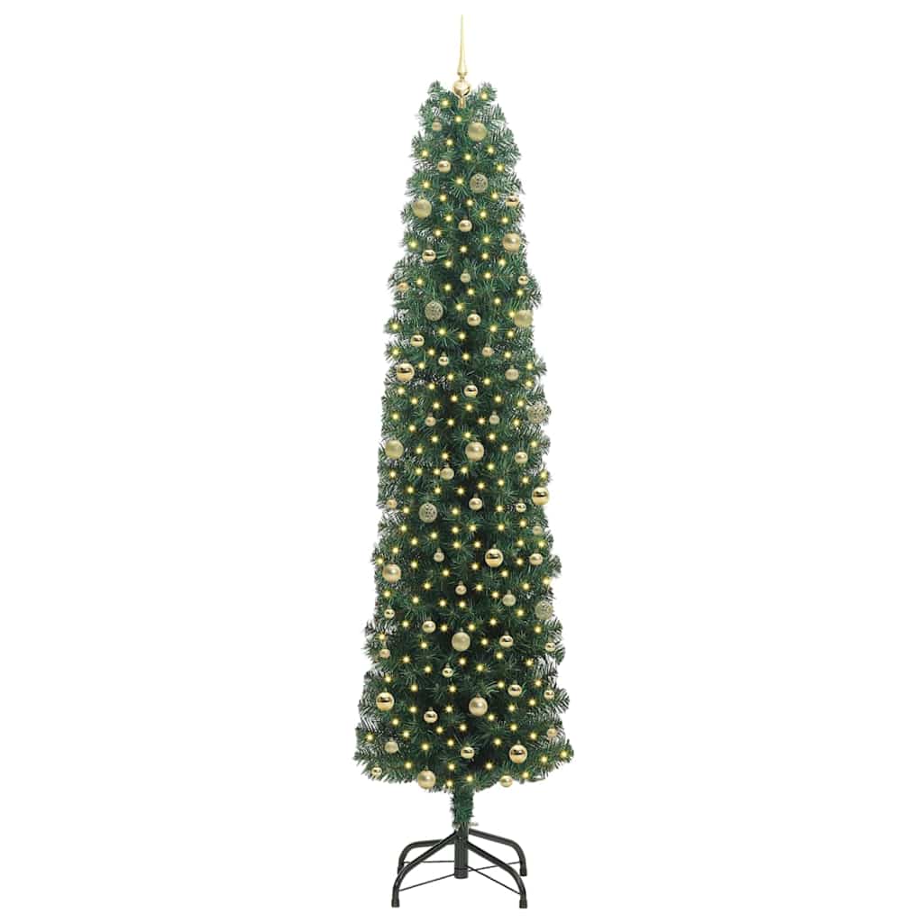 Sapin de Noël artificiel Vert 240 cm PVC et acier et plastique - XIOS