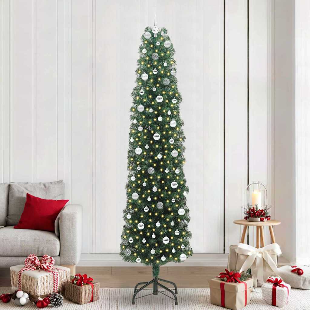 Sapin de Noël artificiel Vert 240 cm PVC et acier et plastique - XIOS