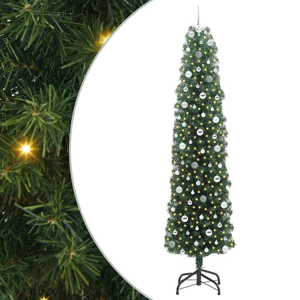 Sapin de Noël artificiel Vert 240 cm PVC et acier et plastique - XIOS
