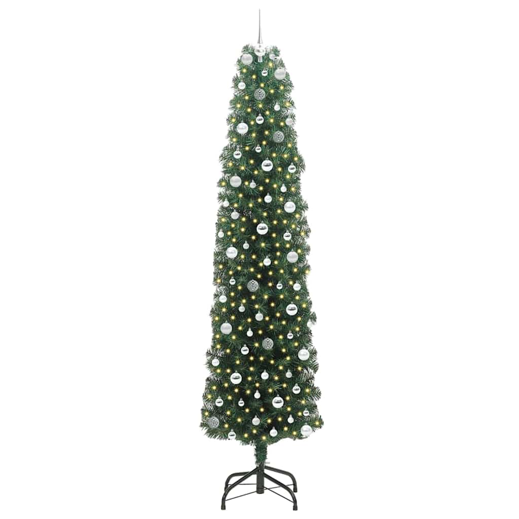 Sapin de Noël artificiel Vert 240 cm PVC et acier et plastique - XIOS
