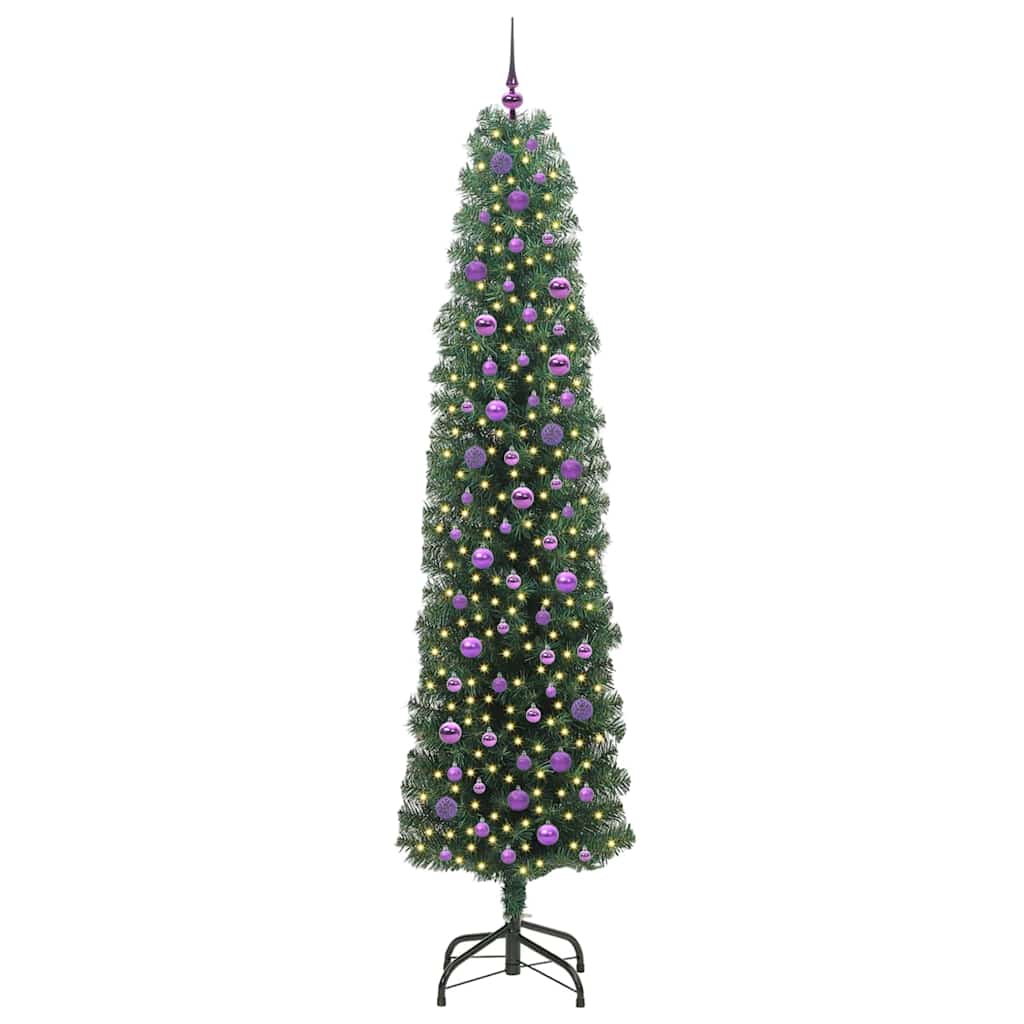 Sapin de Noël artificiel Vert 240 cm PVC et acier et plastique - XIOS