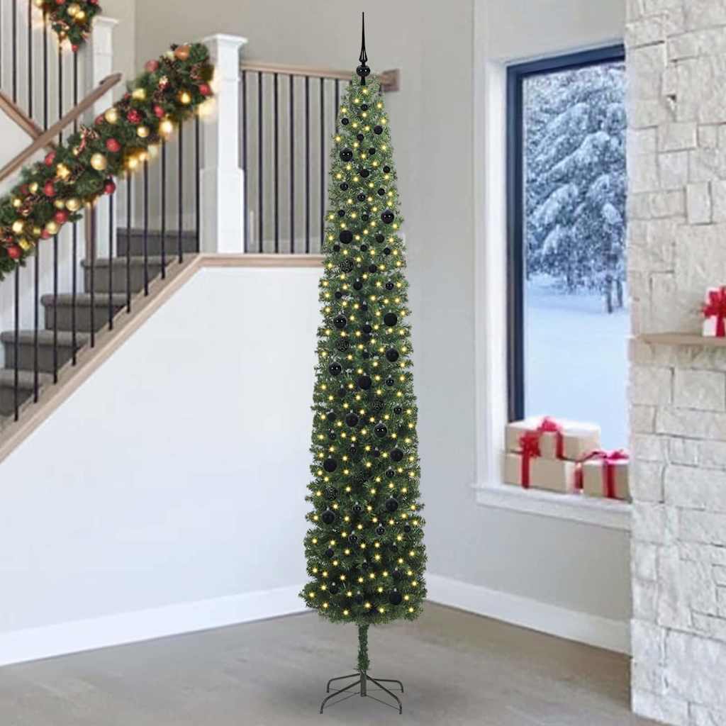 Sapin de Noël artificiel Vert 270 cm PVC et acier et plastique - XIOS