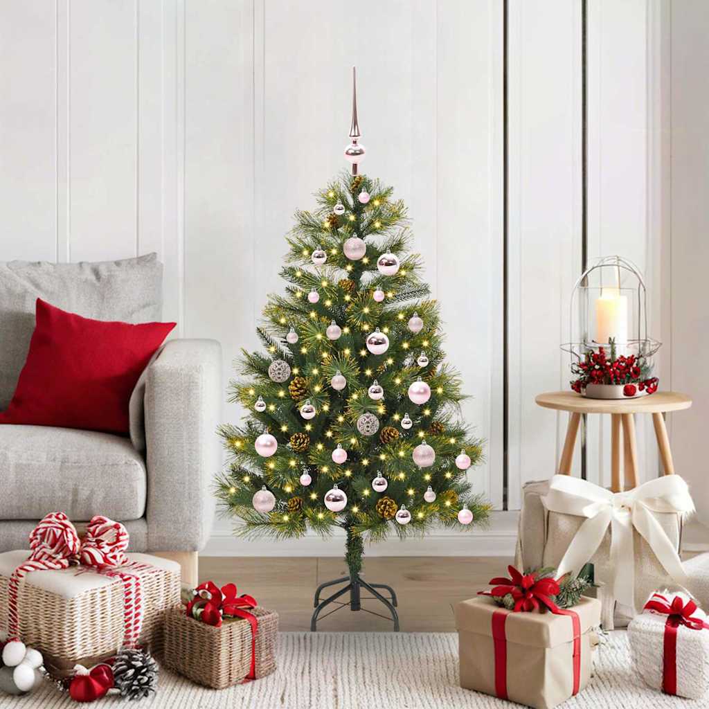 Sapin de Noël artificiel avec branches pliables et cônes 120 cm - XIOS