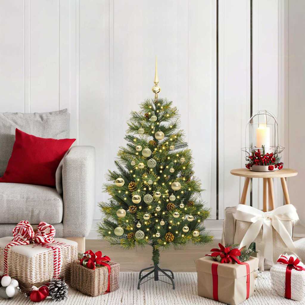 Sapin de Noël artificiel avec branches pliables et cônes 120 cm - XIOS