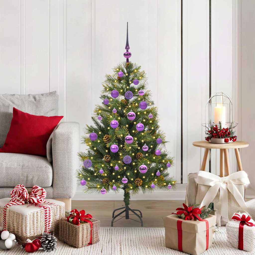 Sapin de Noël artificiel avec branches pliables et cônes 120 cm - XIOS