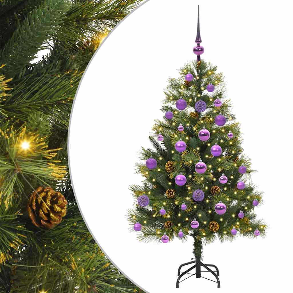Sapin de Noël artificiel avec branches pliables et cônes 120 cm - XIOS