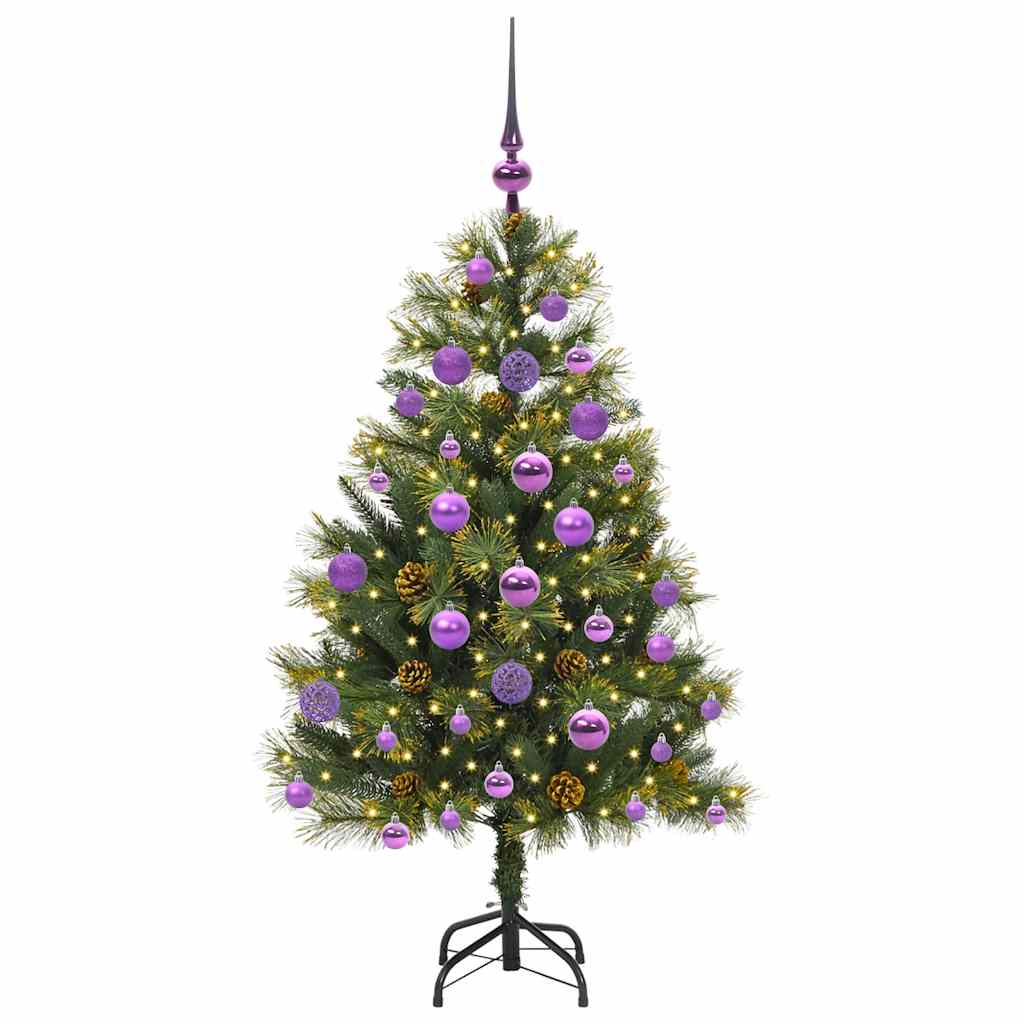 Sapin de Noël artificiel avec branches pliables et cônes 120 cm - XIOS