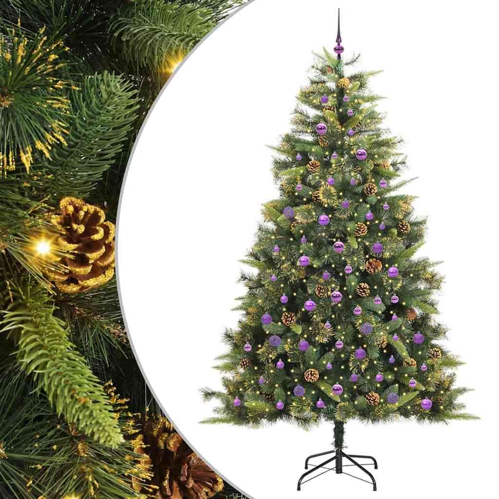 Sapin de Noël artificiel avec branches pliables et cônes 240 cm - XIOS