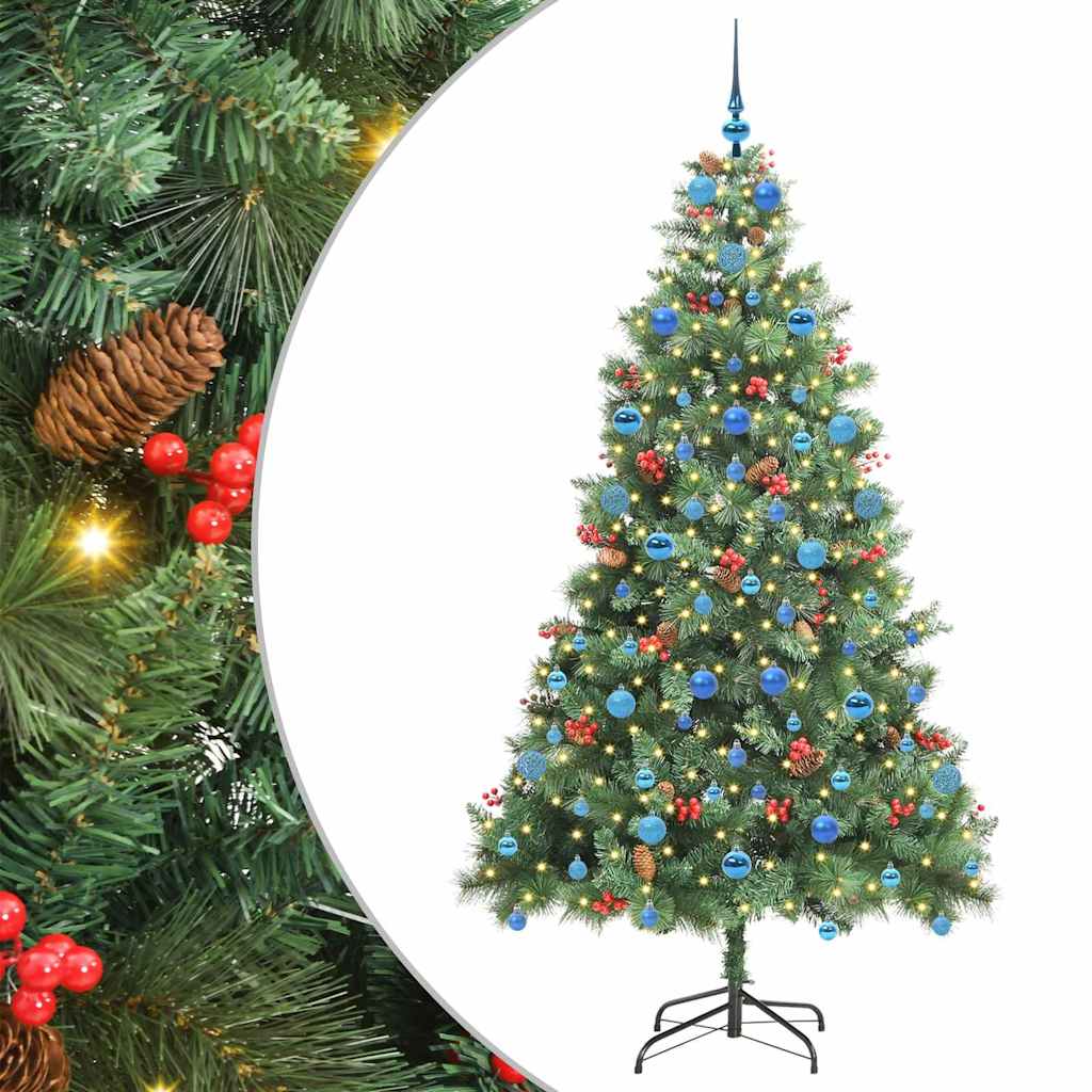 Sapin de Noël artificiel Vert 210 cm PVC et métal