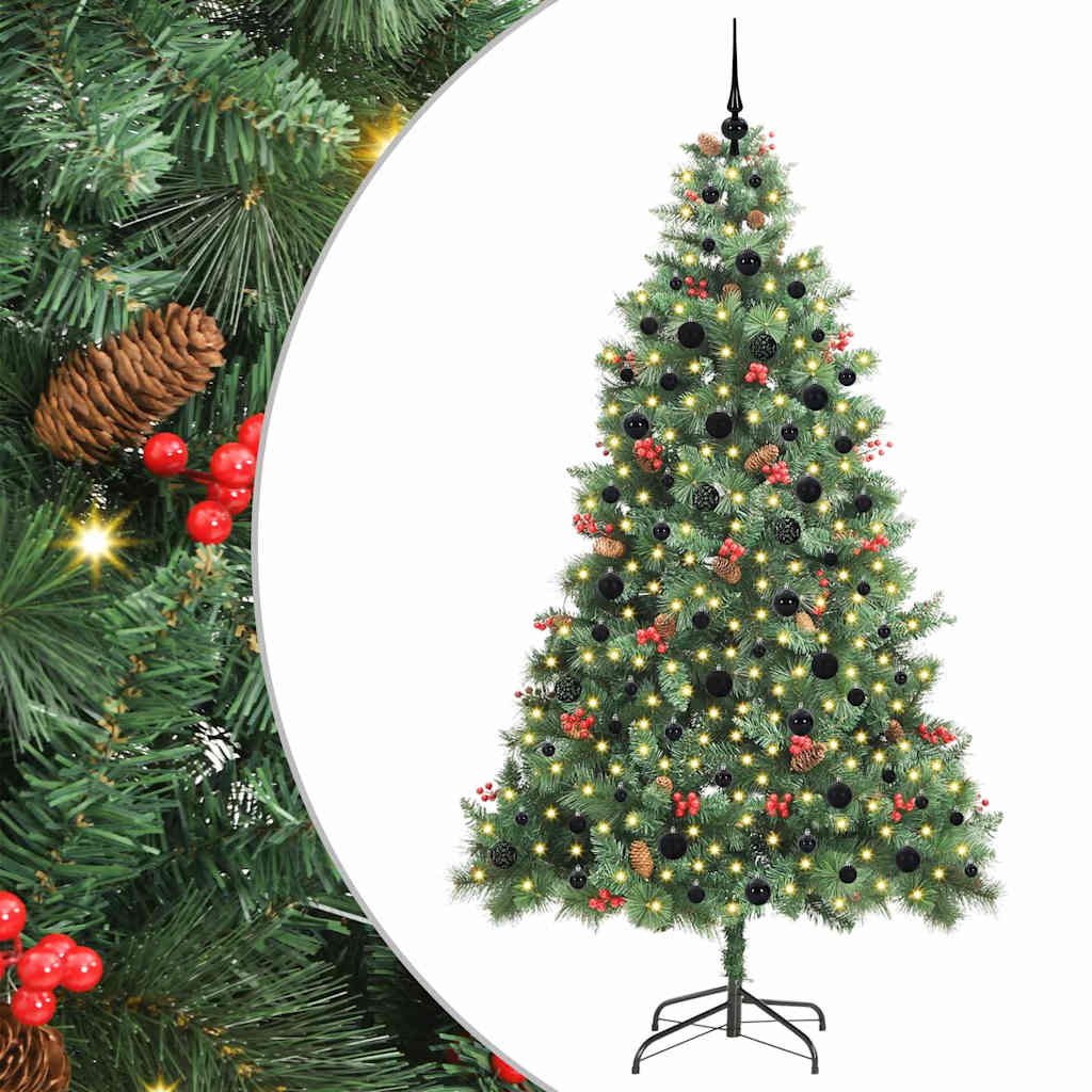 Sapin de Noël artificiel Vert 240 cm PVC et métal