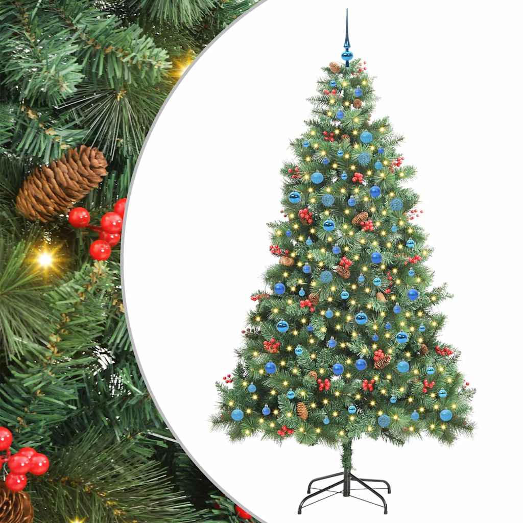 Sapin de Noël artificiel Vert 240 cm PVC et métal