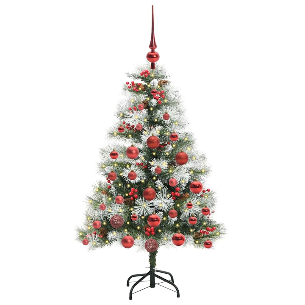 Sapin de Noël artificiel Vert et blanc 120 cm