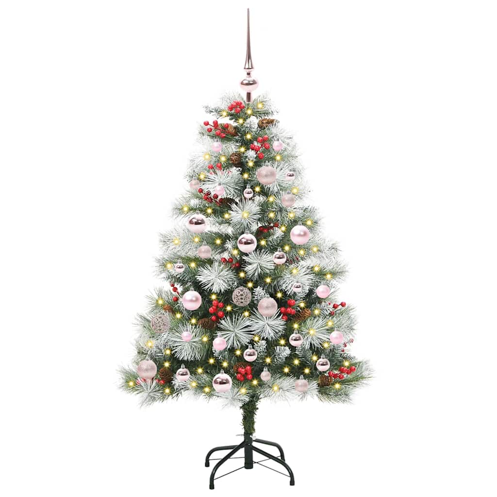 Sapin de Noël artificiel Vert et blanc 120 cm