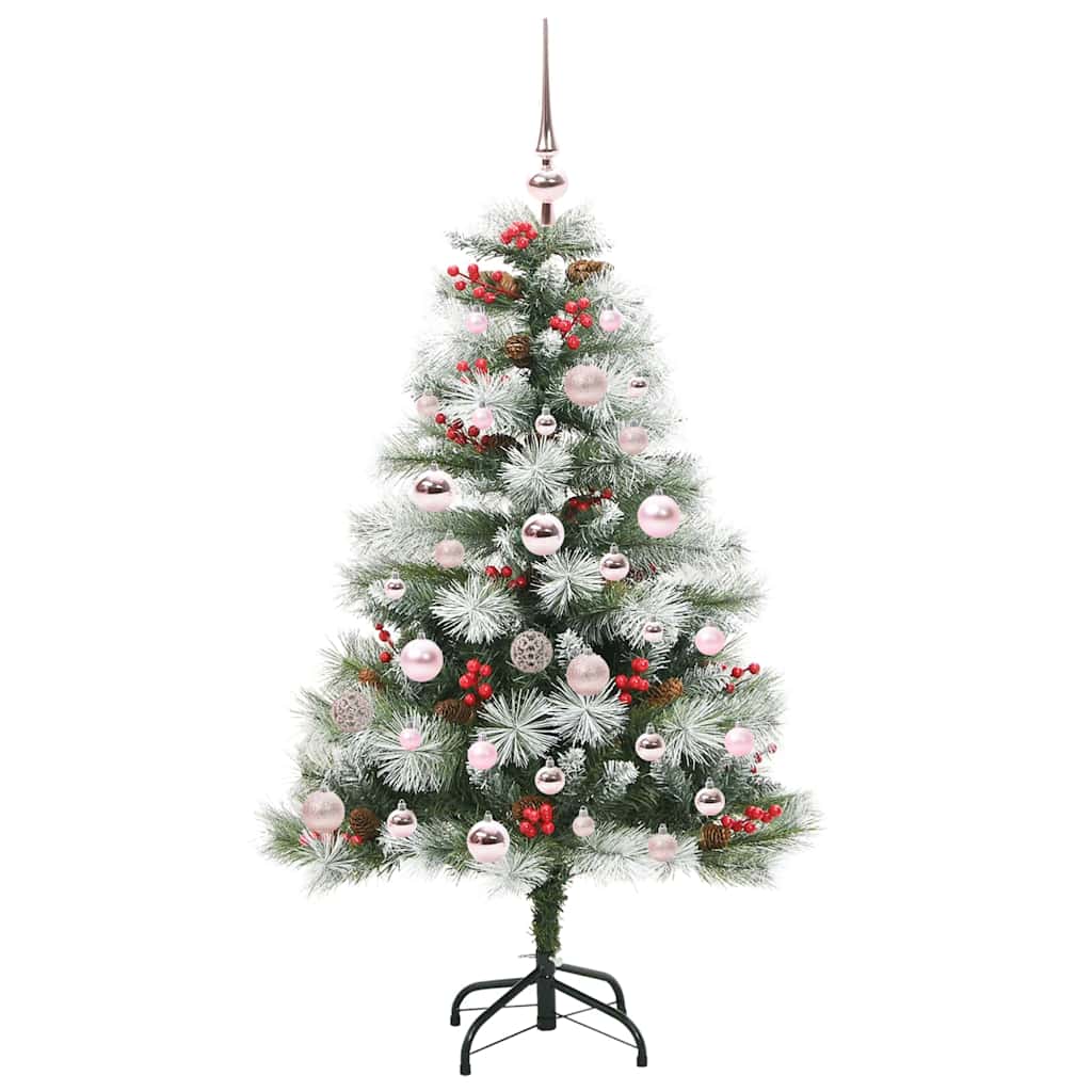 Sapin de Noël artificiel Vert et blanc 120 cm