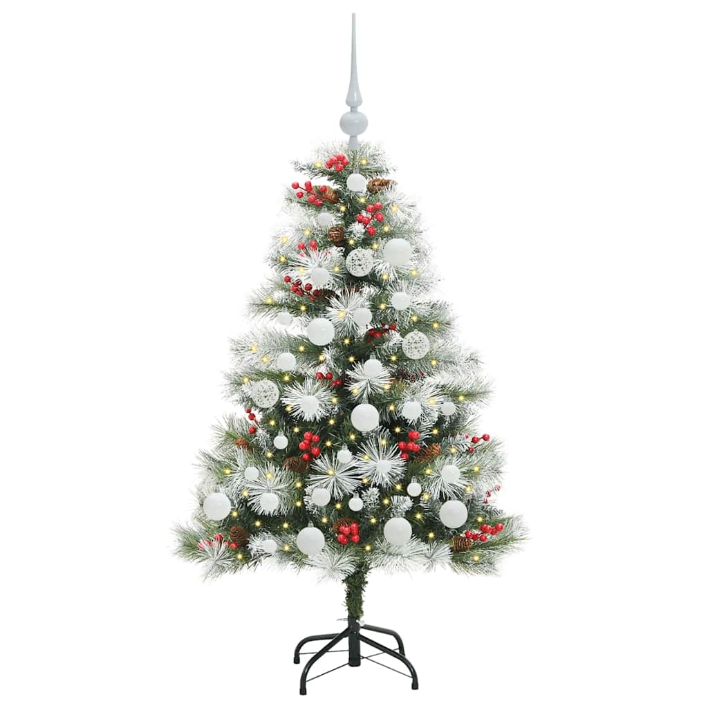 Sapin de Noël artificiel Vert et blanc 120 cm