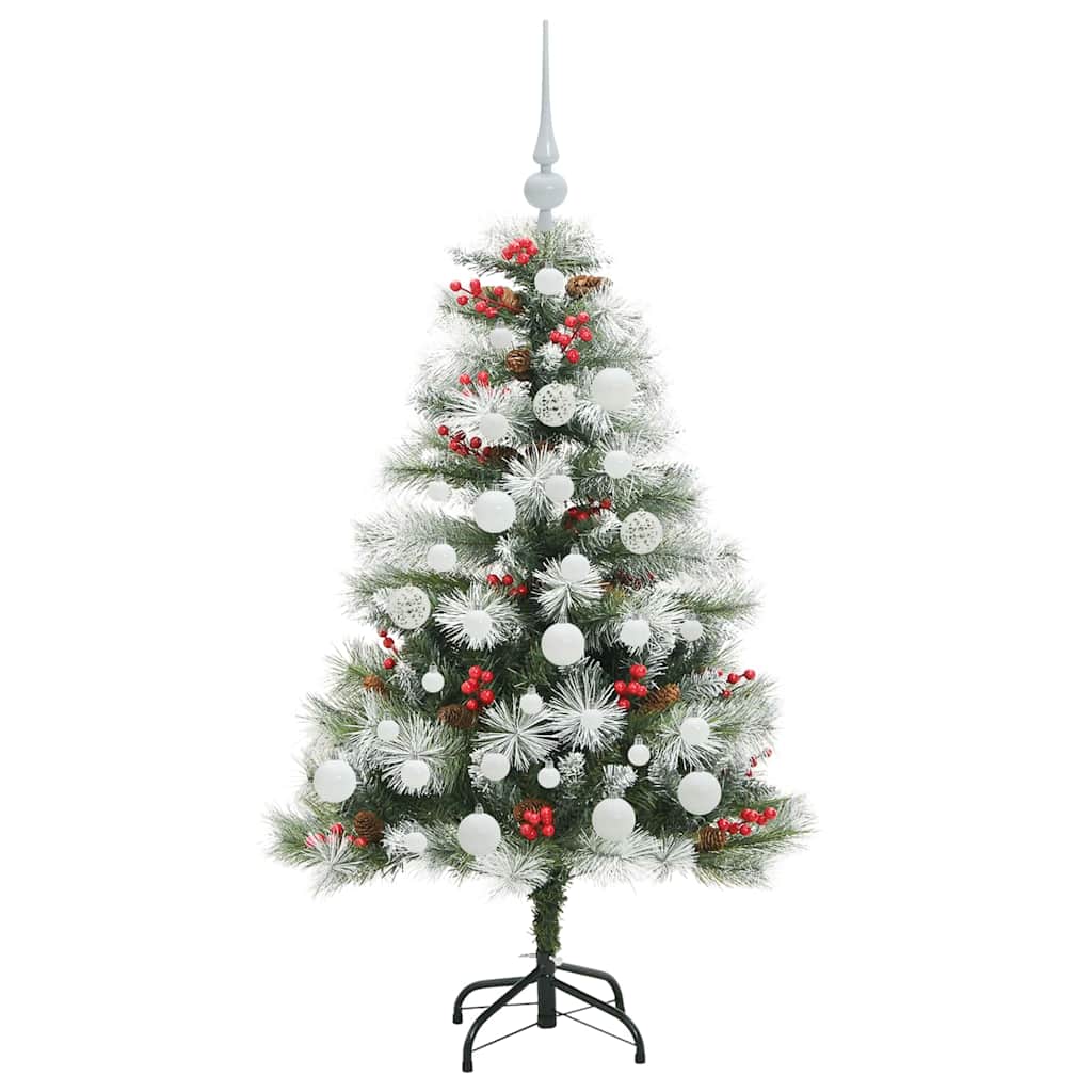 Sapin de Noël artificiel Vert et blanc 120 cm