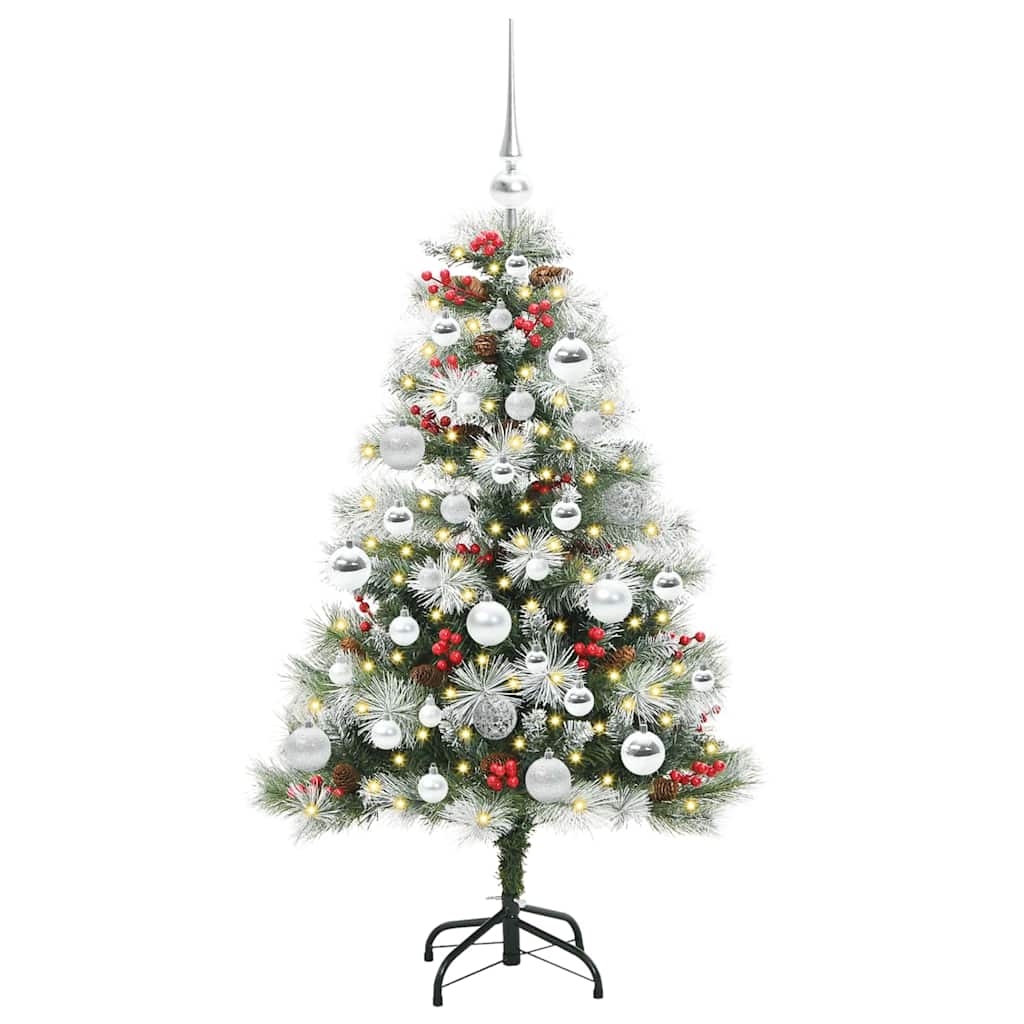 Sapin de Noël artificiel Vert et blanc 120 cm