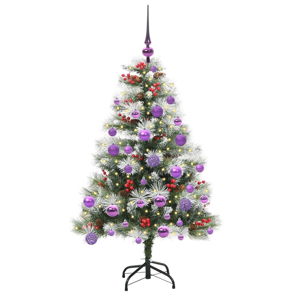 Sapin de Noël artificiel Vert et blanc 120 cm