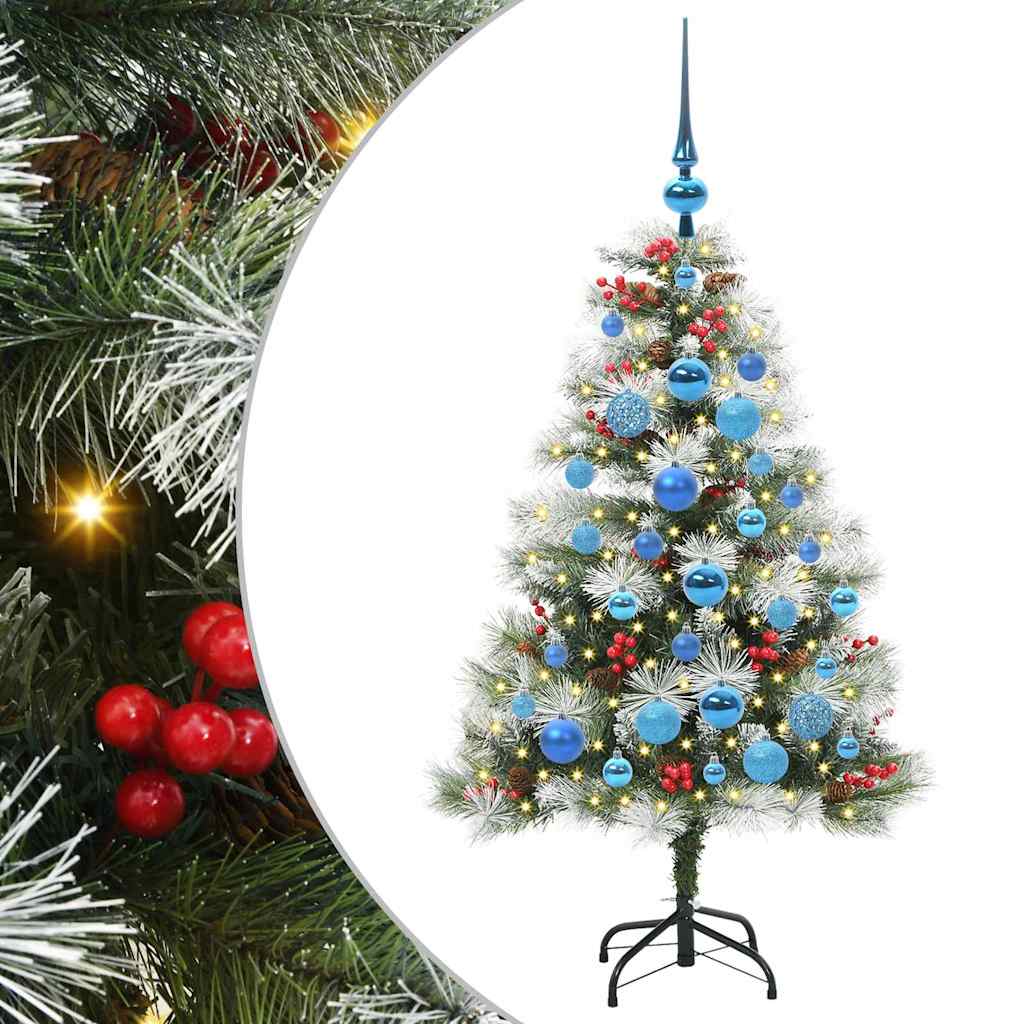Sapin de Noël artificiel Vert et blanc 120 cm