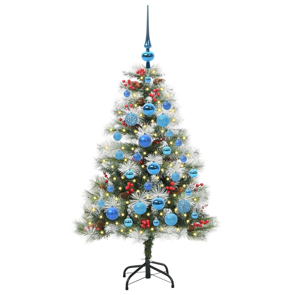 Sapin de Noël artificiel Vert et blanc 120 cm
