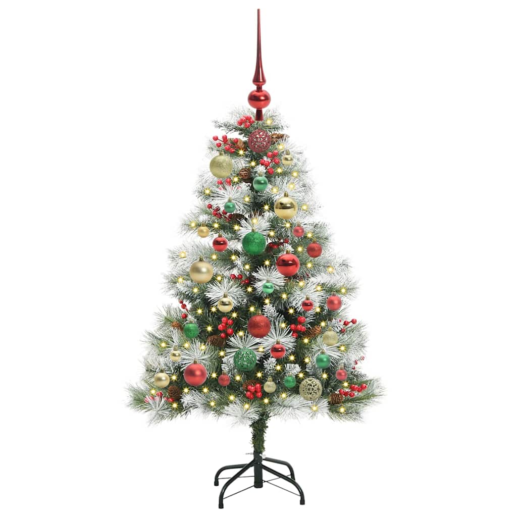 Sapin de Noël artificiel Vert et blanc 120 cm