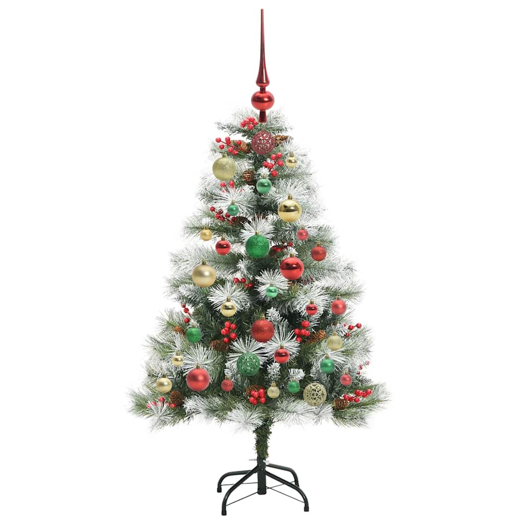 Sapin de Noël artificiel Vert et blanc 120 cm