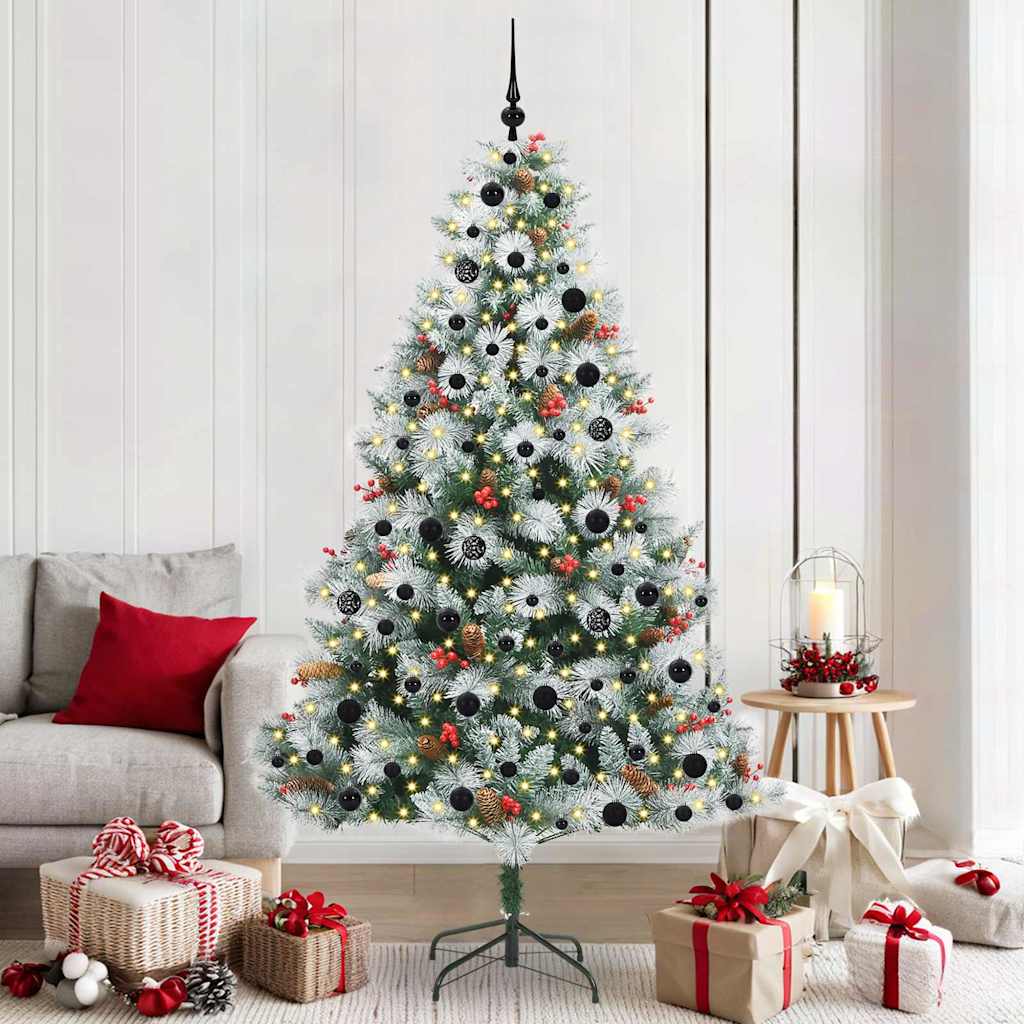 Sapin de Noël artificiel Vert et blanc 210 cm - XIOS