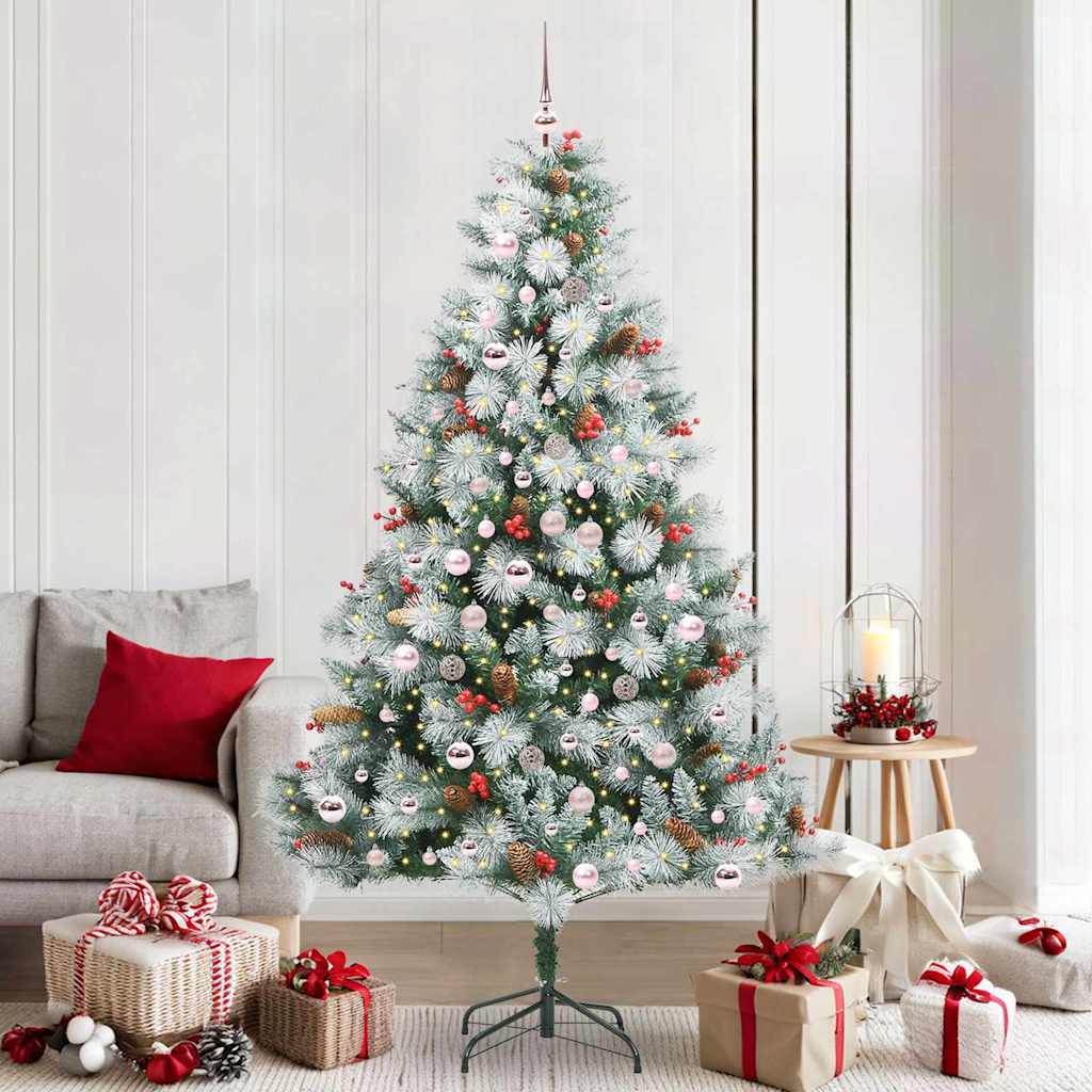 Sapin de Noël artificiel Vert et blanc 210 cm - XIOS
