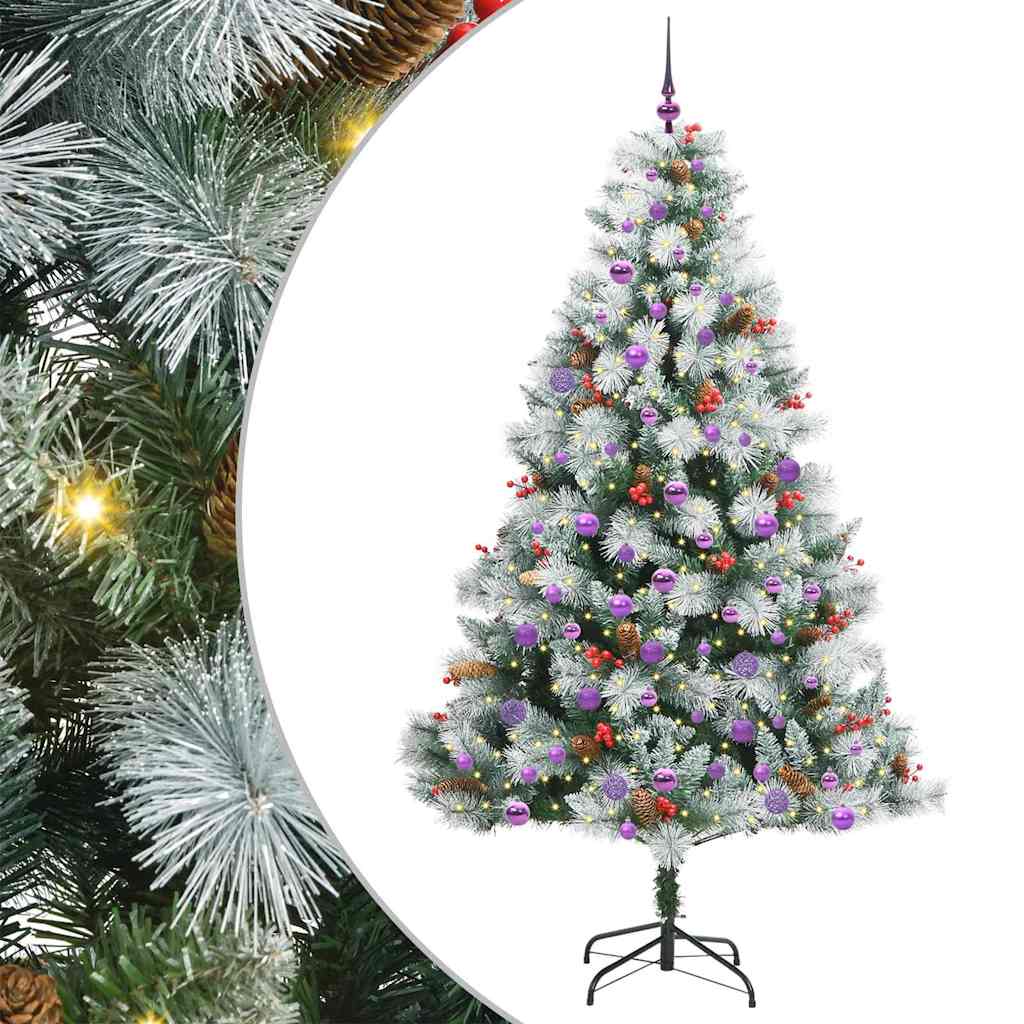 Sapin de Noël artificiel Vert et blanc 210 cm - XIOS