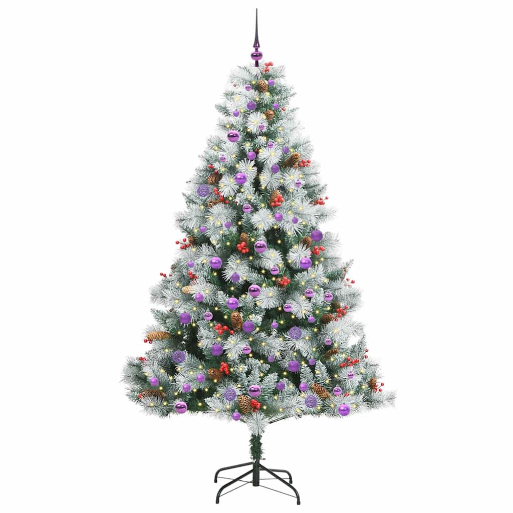 Sapin de Noël artificiel Vert et blanc 210 cm - XIOS