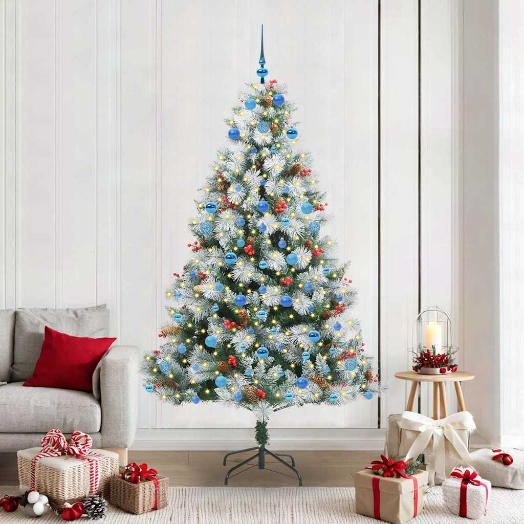 Sapin de Noël artificiel Vert et blanc 210 cm - XIOS